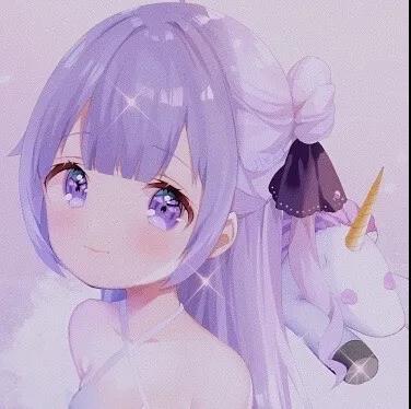 女生动漫头像紫色系列,梦要自己扛,泪要自己尝