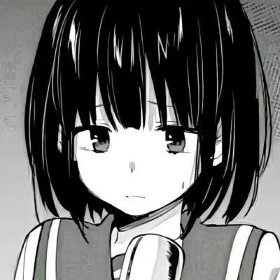 黑色动漫女生头像9.25