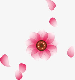 卡通手绘粉色唯美花