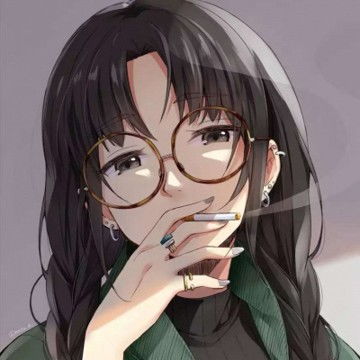 绿色系高清女生头像动漫头像