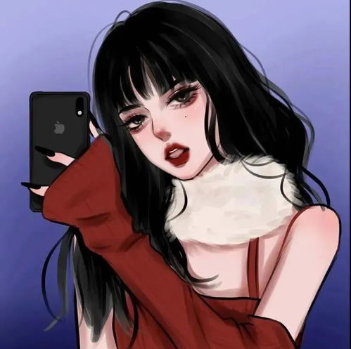 手绘某书热门女生闺蜜头像
