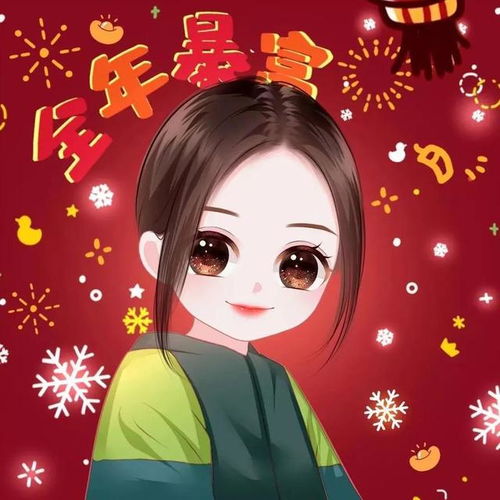 2022新年必备漫画头像,红红火火,喜庆又可爱