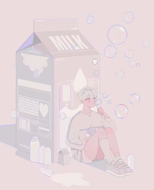 治愈系男孩特色画风动漫美图,同样的白毛,两极化的性格