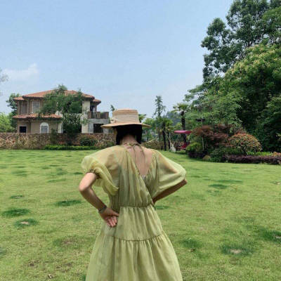 女头背影小清新森系文艺唯美森女图片头像无水印